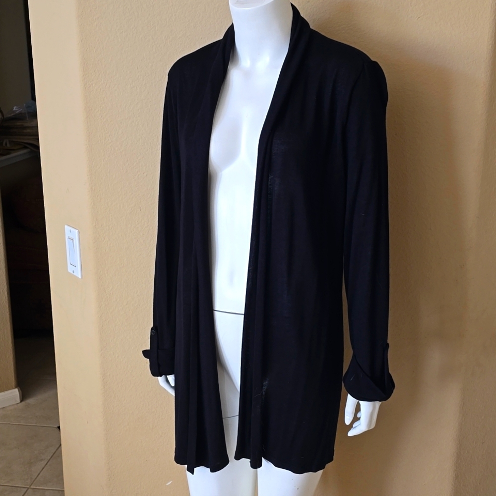 Joan Vass black cardigan sweater